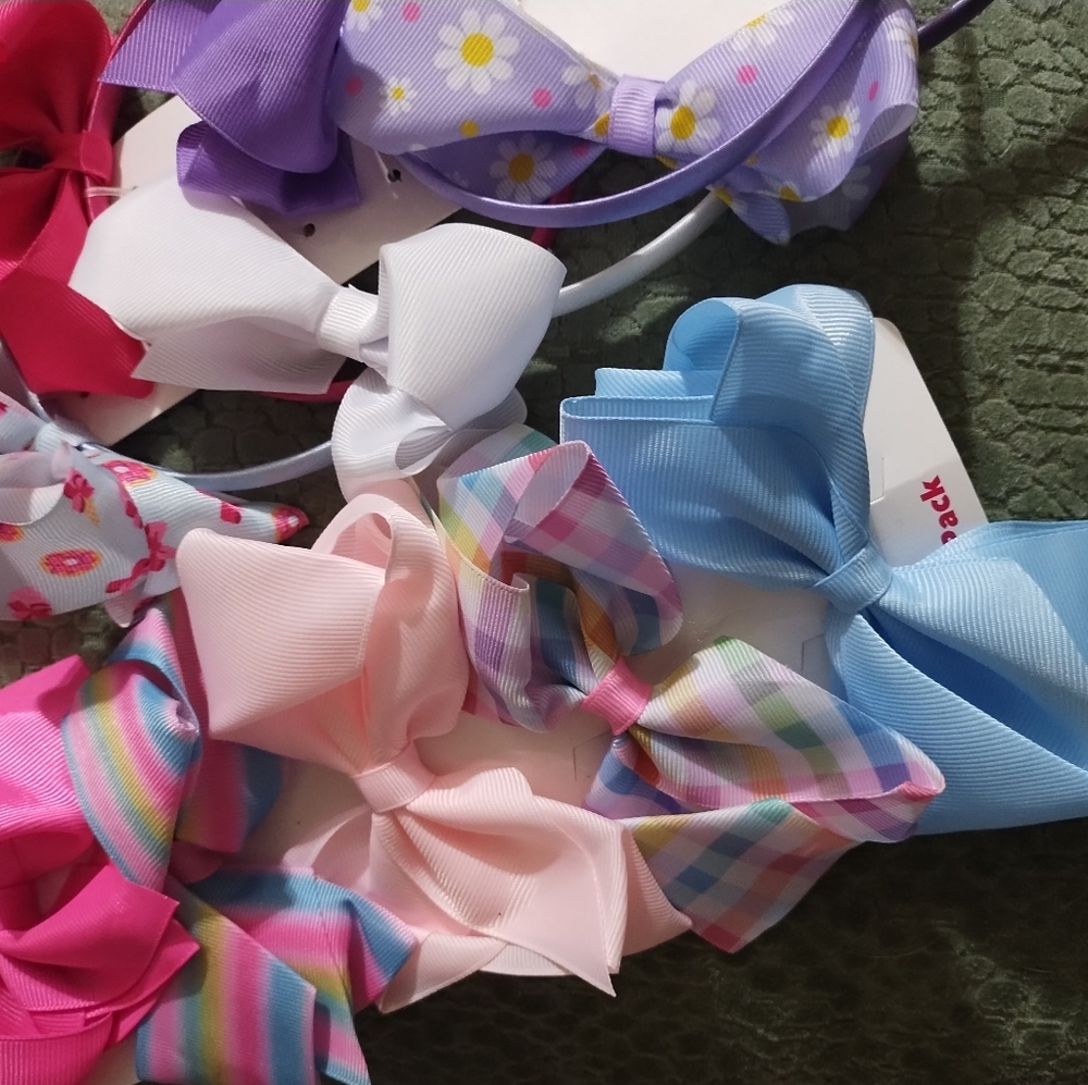 Boutique Bundle Of 5 Headbands And 5 Bow Clips NWT